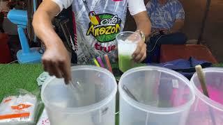 Learn the Art of Crafting Lod Chong, a Traditional Thai Dessert Made with Flour in Rich Coconut Milk