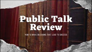 Jehovah's Witnesses Public Talk How to Make Sound Decisions Review