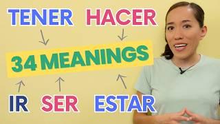 5 Spanish Verbs = 34 Meanings | Do you know them all?