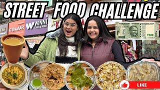 ₹500 Street Food Challenge| Food Challenge With Poorvi️