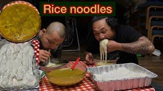 Eat noodles  bro in law