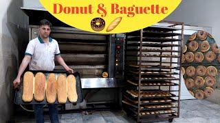 How to bake baguettes and donuts | Iranian sweets and bread | Selling 4000 bread per day