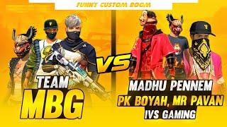 TEAM MBG VS MadhuPennem PK BOOYAH Mr.Pavan & IVS Gaming - Funny VERSUS - Free Fire Telugu - MBG ARMY