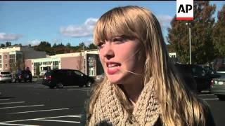 Students at Danvers High School in Massachusetts created a makeshift memorial in honor of their slai