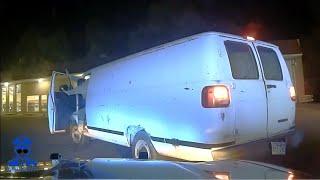 Drug Dealer Mini Van Goes Crazy In Police Pursuit!