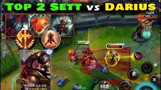 Top 2 Sett vs Darius | How to Trade makes Darius cry with helplessness | Sovereign rank Wild Rift