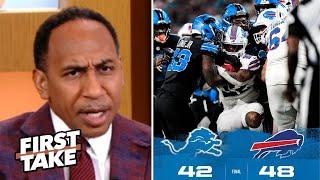 FIRST TAKE | "Lions are still No. 1 seed in NFC" - Stephen A. reacts to Josh Allen def. Jared Goff