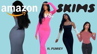 trying Amazon’s BEST skims dupe! PUMIEY try-on haul