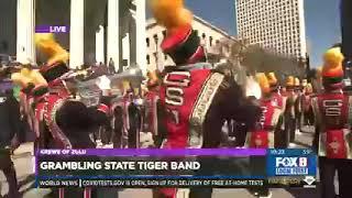 Grambling State's World Famed Band Performs in the 2022 Zulu Parade in Front of Gallier Hall