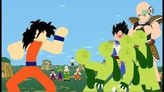 Yamcha Vs Saibamen Stick Fight!!