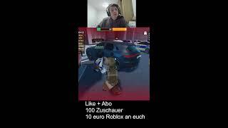 Roblox als Sek. Jeder kann mitpsielen. 10 euro Robux bei 100 Zuschauer...