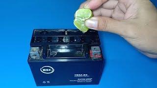 How to repair a dead dry lead acid battery using lemon