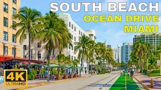 Miami South Beach walking Tour in 4K - Miami