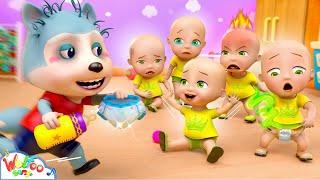 I Have Five Little Babies  How To Take Care Baby Song | More Nursery Rhymes | Wolfoo Kids Songs