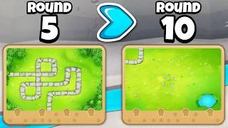 New RANDOM Map Every 5 Rounds in Bloons TD 6!