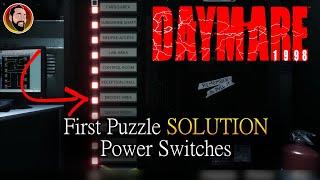 Daymare: 1998 First Puzzle Solution Power Switches