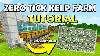 Amazing 1.20 Zero Tick Kelp Farm Tutorial in Minecraft Bedrock (MCPE/Xbox/PS4/Nintendo Switch/PC)