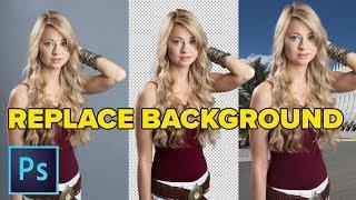 How to Change the BACKGROUND in PHOTOSHOP