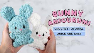 Finish in LESS THAN 1 HOUR! How to crochet a bunny! QUICK Bunny amigurumi tutorial