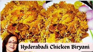 Hyderabadi Chicken Biryani Recipe| Chicken Dum Biryani| The Bawarchi Indira