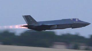 Epic Twilight Lockheed Martin F-35 with Full Afterburners!!