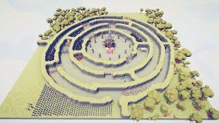 Evil CIRCULAR MAZE Death Run in TABS Map Creator Totally Accurate Battle Simulator