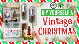 BUDGET FRIENDLY VINTAGE INSPIRED CHRISTMAS CRAFTS | DOLLAR TREE CHRISTMAS DIY