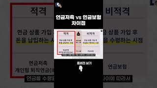 연금저축​·IRP와 연금보험의 차이점
