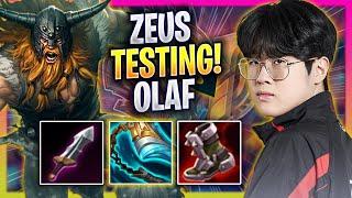 ZEUS TESTING OLAF IN KOREA SOLOQ! - T1 Zeus Plays Olaf TOP vs Renekton! | Season 2024