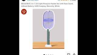 unbox 102 : UV + mosquito Racket AUTOKILL Weird wolf on amazon #BBD2024 Rs697 6month warranty