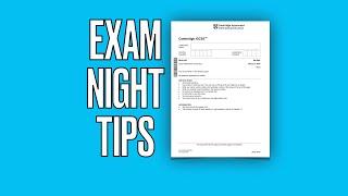 Exam Night Tips  for the 2024 IGCSE Biology Exam