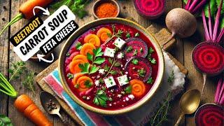 How to make Authentic Beetroot & Carrot Soup with Feta Cheese Jamaican Style