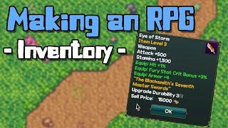 Making an RPG : Inventory (Indie Game Devlog)