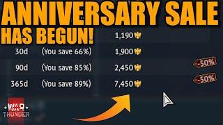 ANNIVERSARY SALE HAS BEGUN! 50% OFF IN VEHICLES, TALISMANS, PREMIUM TIME & MORE! - War Thunder