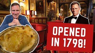 Reviewing LONDON'S OLDEST RESTAURANT! (Filmed in JAMES BOND!)