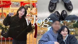 가을에서 겨울되는 데이트..vlog / 잠실 크리스마스 마켓 , 용산공원 단풍구경 , 광주 맛집