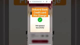 IndusInd bank credit card pin change #pin #card #credit #induslnd @KambojTechnical 2024