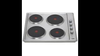 Electric Hot Plate 4 Hob Stainless Steel Industrial Use  HIZE64101X 58cm Solid Plate Hob