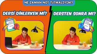 Ders Esnasında mı Yoksa Sonrasında mı Not Tutmalıyım? 