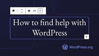 How to find help with WordPress