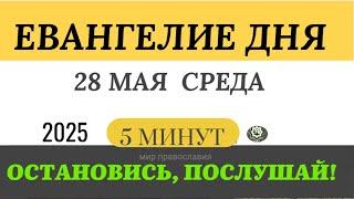 28 мая среда Евангелие дня 2025 с толкованием