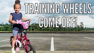 Her Training Wheels Come Off! | Stella Learns How to Ride a Bike