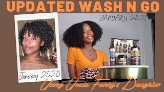 UPDATED 2021 MOISTURIZED WASH N GO ROUTINE using Uncle Funky's Daughter|TheNaturalAri|