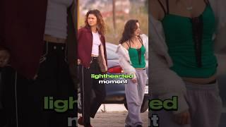 Zendaya and Priscilla Delgado Film Intense Euphoria Scene Before Sharing a Lighthearted Moment.