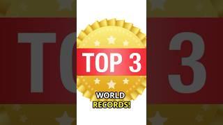 Top 3 Most Bizarre World Records Ever! #facts #history #shorts