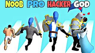 NOOB vs PRO vs HACKER vs GOD in Armor Up