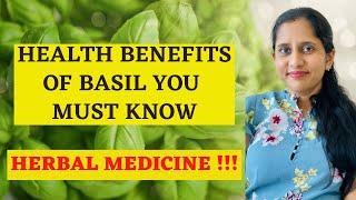 Health benefits of basil you have to know | Health benefits of tulsi | Herbal medicine