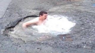 Swimming in Ireland's Biggest Pothole