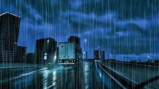 ️Highway Drive in Heavy Rain at Dawnfor #Sleep #Work #Study