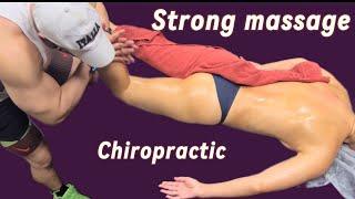 ASMR , Olga had a strong massage with chiropractic adjustments